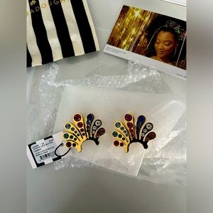 LELE SADOUGHI crystal lele button earrings,‎ new with tags, clip on, multicolor